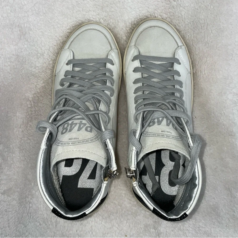 P448 Men's High Top Skate Leather Shoes Sneaker F22BSKATE-M Sz 40